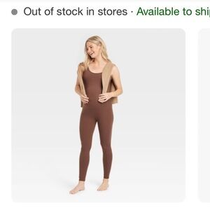 Isabel Maternity by Ingrid & Isabel Brown Jumpsuit